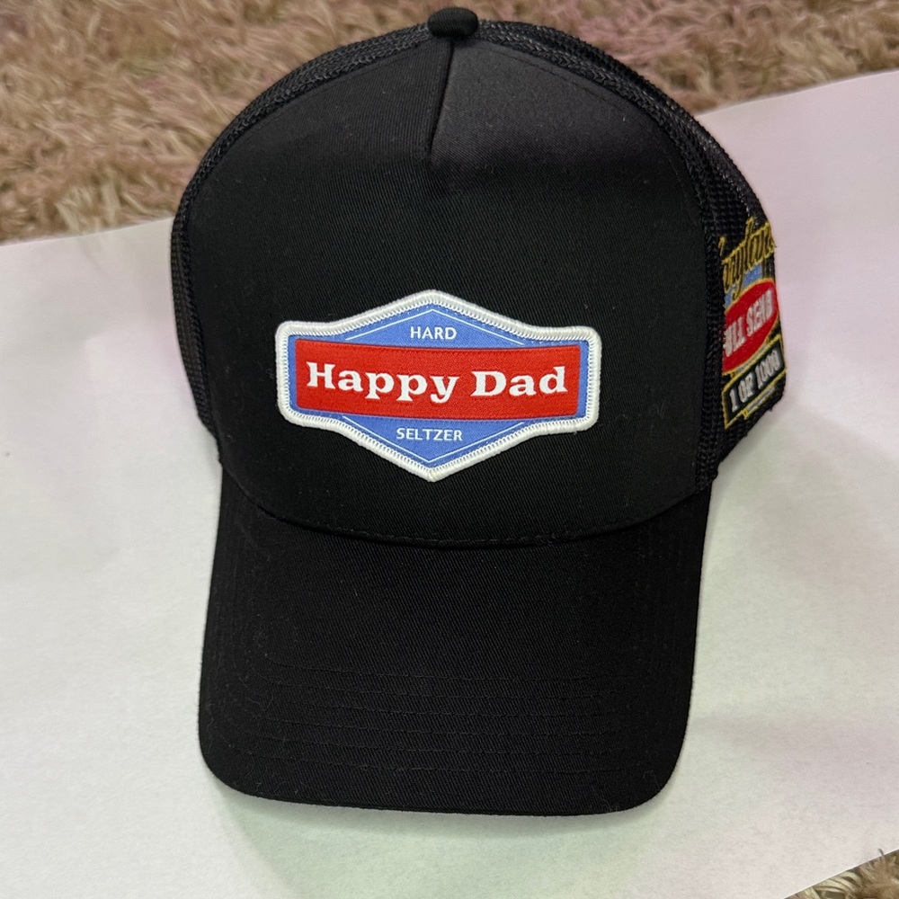 Happy Dad Black Trucker Hat